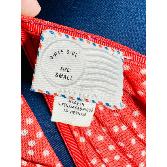 EUC Anthropologie Postmark Red Tank Polka Dot Cottagecore Dress - Picture 12 of 14